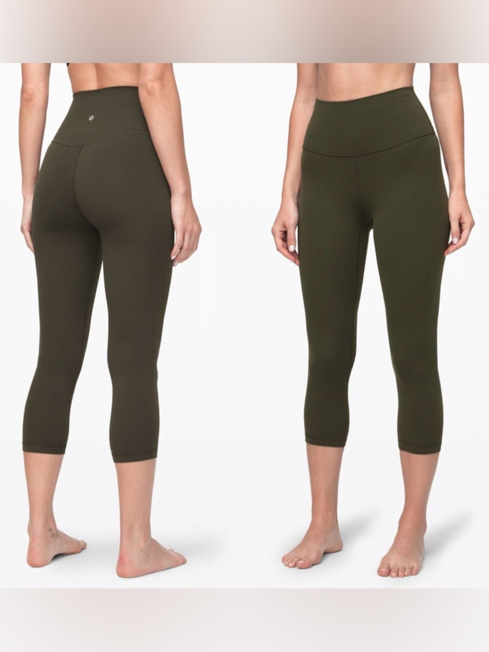 Lululemon Align Crop *21" leggings tights in Dark Olive women’s size 4 high rise